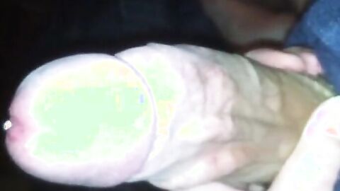 Fat Monster Cock Gets Jerked by a Twink in Bed