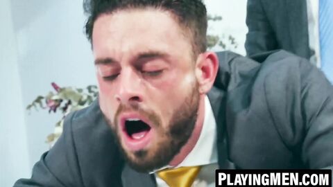 PlayingMen.com - Apolo Adri and Manuel Reyes's sloppy blowjob and ass ramming