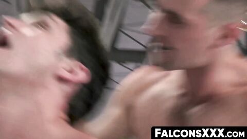 FalconsXXX.com - Fit muscular hunks engage in mutual cock sucking and raw anal sex