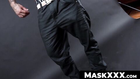 MaskXXX.com - Masked stud's muscular body show and solo masturbation session