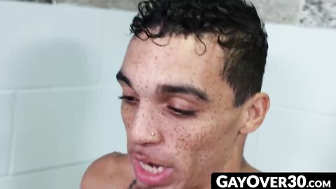 GayOver30.com - Horny dude Riley Mitchel takes a wet big dick in his ass hole raw