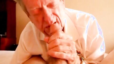 Grandpa Deepthroats Big Cock