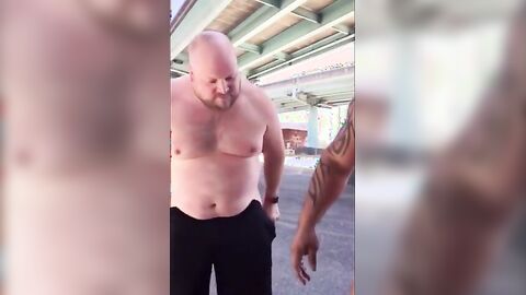 Master Feeds His Hungry Hubby in the Parking Lot