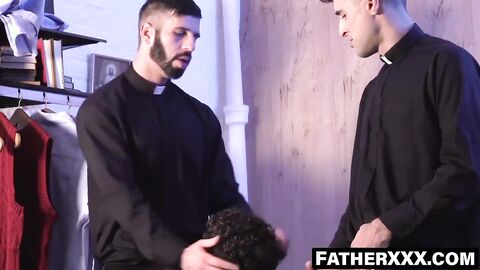 FatherXXX.com - Seminarian's thirst for cum leads to raw threesome sex