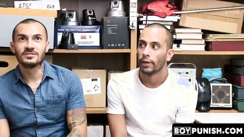 BoyPunish.com - Thieving jocks' raw, intense ass fucking by security in a hidden, ste