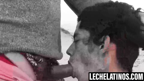 LecheLatinos.com - Felix and Duno's beach fuck satisfies their horniness