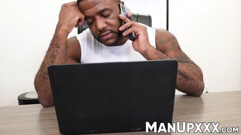 Micah Martinez drinks cum from his muscular sexbot Davin Strong