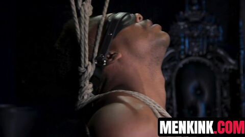 Choco skinned Adrian Hart receives DILDO DRILLING and blowjob at the same time