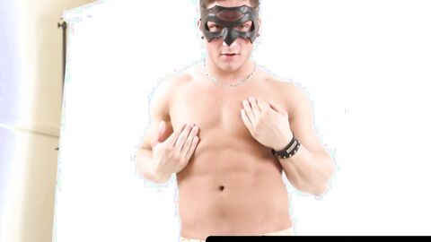 MaskXXX.com - Jock's slow naked strip and rough cock tugging solo act