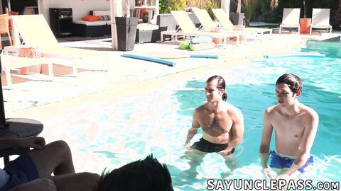 Ian Holms and Brett Baker enjoy playing games with their stepdads