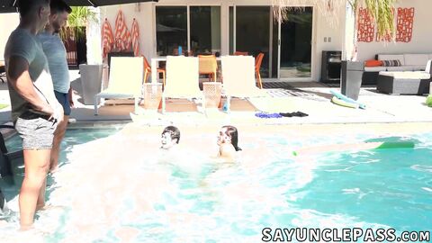 Ian Holms and Brett Baker enjoy playing games with their stepdads