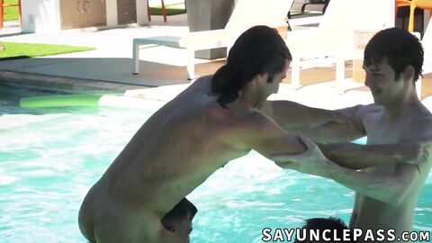 Ian Holms and Brett Baker enjoy playing games with their stepdads