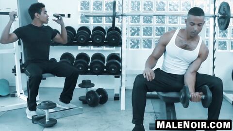 MaleNoir.com - Gym buddies Mateo and Zario ditch weights for hot sex