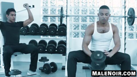MaleNoir.com - Gym buddies Mateo and Zario ditch weights for hot sex