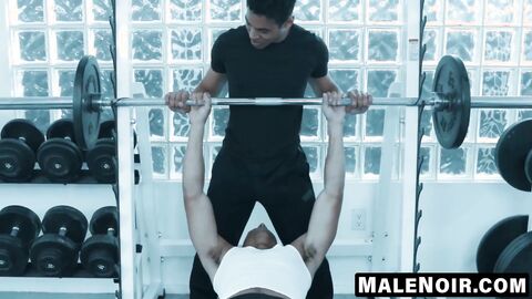 MaleNoir.com - Gym buddies Mateo and Zario ditch weights for hot sex