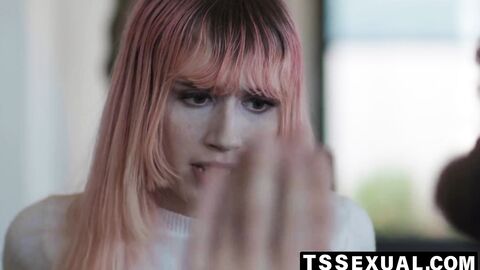 TSSexual.com - Stepdaughter Mimi Oh rides my swollen cock in style