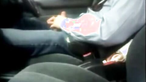 Stranger Sucks Dad's Cock in Car - Amateur Outdoor Blowjob