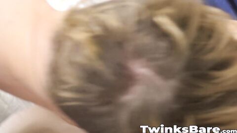 Smooth twinks James Stirling and Carter Ford breed and cum