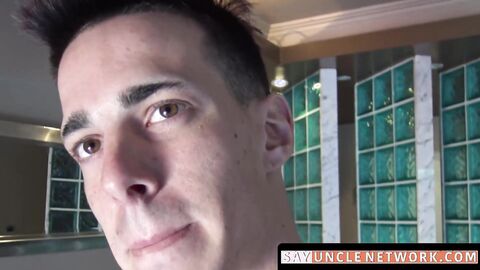 SayUncleNetwork.com - Tattooed jock's big cock jerk off session for cash