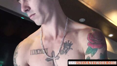 SayUncleNetwork.com - Tattooed jock's big cock jerk off session for cash