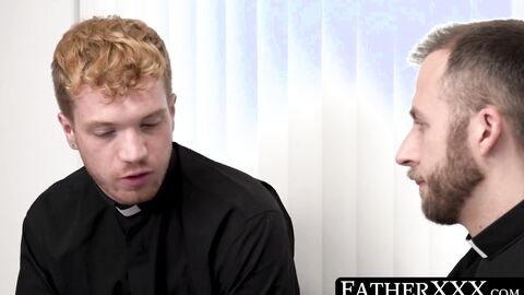 FatherXXX.com - Catholic priests' forbidden barebacking session with rimming and raw
