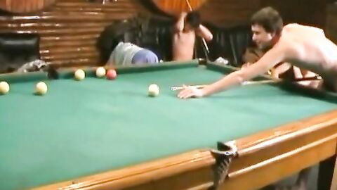 Nude Russian Soldiers Playing Pool