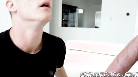 Extremely hung Brody Kayman swallowed by horny stepson Aaron Allen