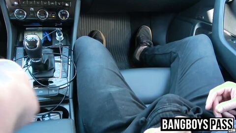 Tim gives me a handjob before he solo masturbates by the pool