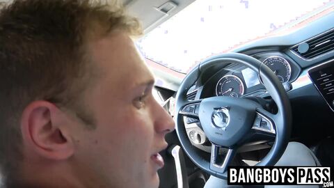 Tim gives me a handjob before he solo masturbates by the pool