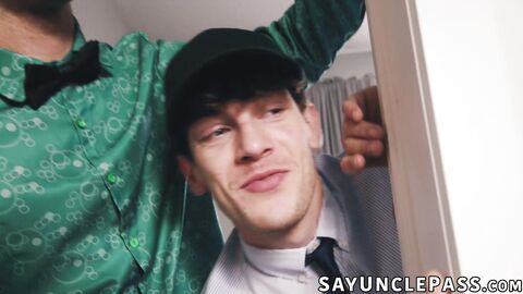 Benjamin Blue and Edward Terrant tire out their stepdads for a party