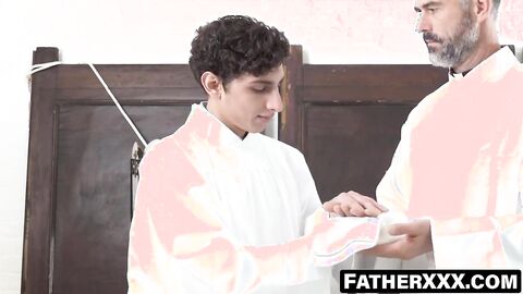 FatherXXX.com - Innocent seminarian learns to satisfy priest's raw needs