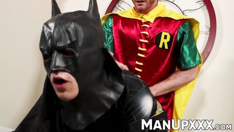 Brody Fox saves badman Andy Adlers day by delivering shaking orgasms