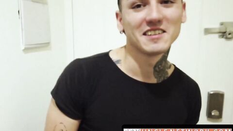 SayUncleNetwork.com - Straight tattooed Latino jock's bareback fuck after cock suckin