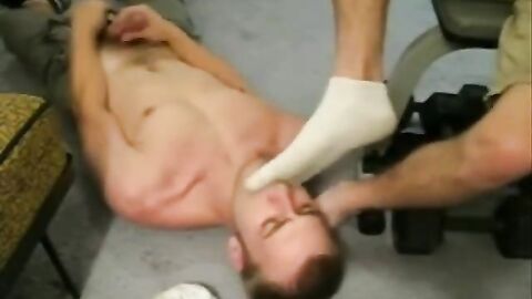 Big Cock Worships Amateur's Socked Feet