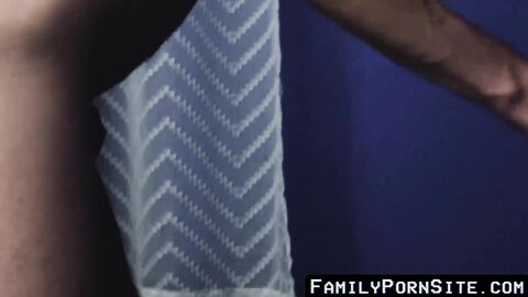 FamilyPornSite.com - Handsome stepfather seduces cute stepson for bareback ass drilli