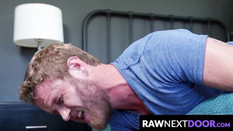 RawNextDoor.com - Short inked gay Shawn Reeve raw fucks his tall bearded boyfriend Se