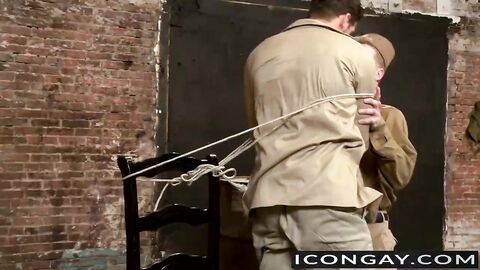 Muscular prisoner Ty overpowers his twink captor Liam