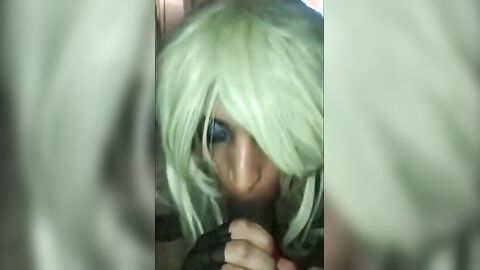 Sissy's First BBC Blowjob Experience