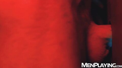 Hunk Rocky Vallarta devours Tony D'Angelos cock through a gloryhole