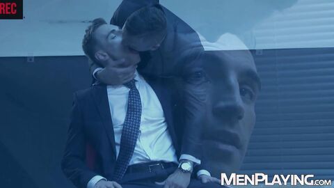 Emir Boscatto deepthroats Kayden Grays cock before anal riding it