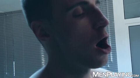 Emir Boscatto deepthroats Kayden Grays cock before anal riding it