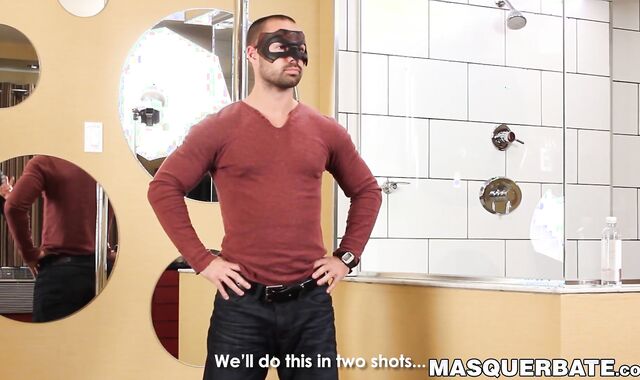 Bearded Alexandre dances on a pole before stroking his big dick