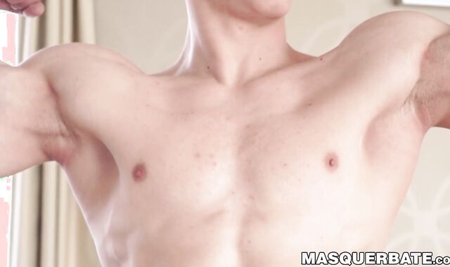 Masked Peter Lipnik shows his meaty ass then jerks himself