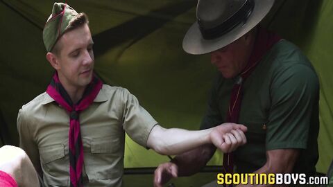 Tyler Saint is administering first aid to Serg Shepard when their eyes met and lips l