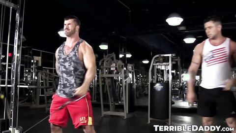 Hot daddy Trenton Ducati bottoms for muscled Adam Killian