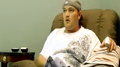 JoeSchmoeXXX.com - Horny gay guy dick spanks fat ass before wanking to cum