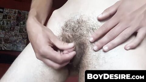 BoyDesire.com - FTM homosexual's tiny dick solo playtime in the shower