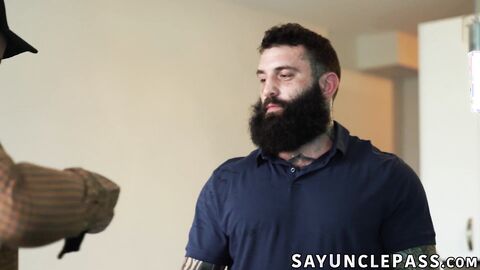 Markus Kage and Teddy Torres horned up while watching their stepson