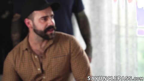 Markus Kage and Teddy Torres horned up while watching their stepson