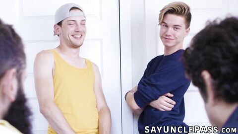 Rocky Vallarta helps Markus Kage release juices with their stepdads